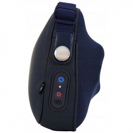 Μαξιλάρι μασάζ Medivon Polaris, 2 λειτουργίες, 2 κεφαλές, Θέρμανση, αμφίδρομο μασάζ σιάτσου, USB-C, σκούρο μπλ