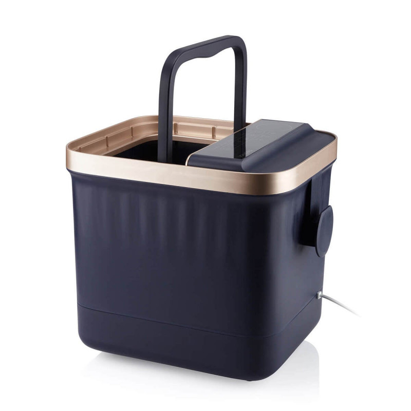 Medivon Hydro Foot Spa, 520W, 20L, 35-48°C, Λειτουργία Surf, Τηλεχειριστήριο, Υπέρυθρο φως, Οθόνη, Σκούρο μπλε/χρυσό