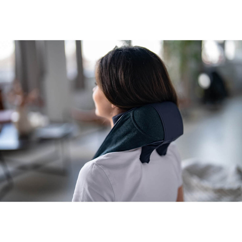 Medivon Hyperion μασάζ αυχένα, Shiatsu, 2 ταχύτητες, Υπέρυθρη θέρμανση, Προάγει την κυκλοφορία του αίματος και την αναγέννηση, Σκούρο μπλε