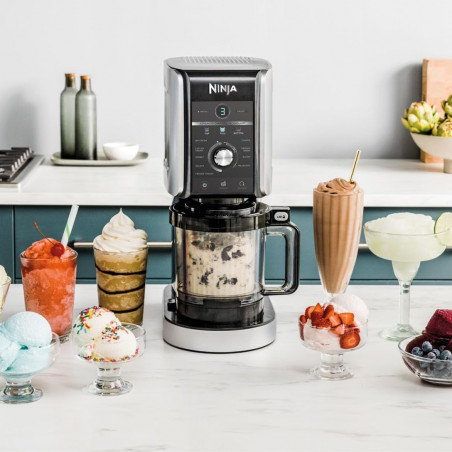 Παγωτομηχανή Ninja Creami Deluxe NC502EU, 800W, 10 προγράμματα, 2 δοχεία 709 ml, CREAMify, Μαύρο