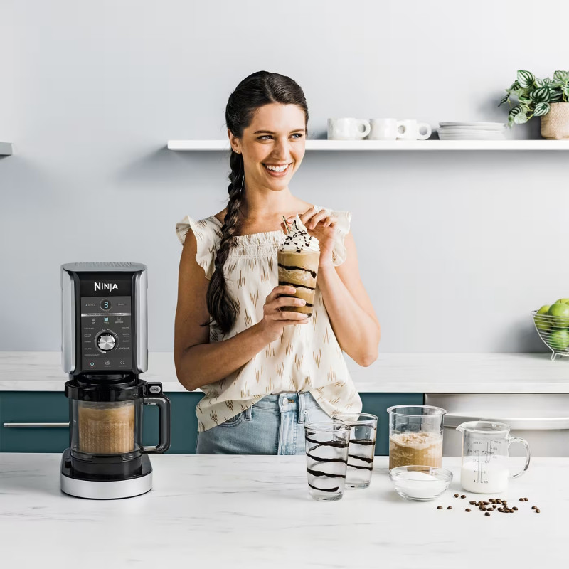 Παγωτομηχανή Ninja Creami Deluxe NC502EU, 800W, 10 προγράμματα, 2 δοχεία 709 ml, CREAMify, Μαύρο