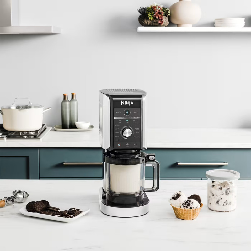 Παγωτομηχανή Ninja Creami Deluxe NC502EU, 800W, 10 προγράμματα, 2 δοχεία 709 ml, CREAMify, Μαύρο