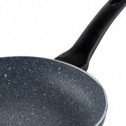 Τηγάνι Luigi Ferrero Prima FR-2633, 26x5.3 cm, Αντικολλητική επίστρωση με μαρμάρινο εφέ, Επαγωγή, Σκούρο μπλε
