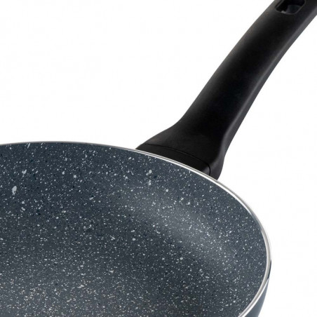 Τηγάνι Luigi Ferrero Prima FR-2633, 26x5.3 cm, Αντικολλητική επίστρωση με μαρμάρινο εφέ, Επαγωγή, Σκούρο μπλε