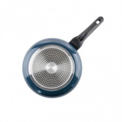 Τηγάνι Luigi Ferrero Prima FR-2633, 26x5.3 cm, Αντικολλητική επίστρωση με μαρμάρινο εφέ, Επαγωγή, Σκούρο μπλε