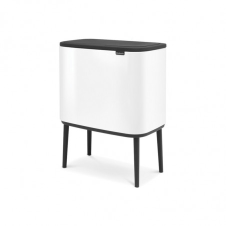 Κάδος Brabantia Bo Touch 651118, 3x11 l, Ομαλό και αθόρυβο άνοιγμα, Μεγάλο άνοιγμα, Σκούρο γκρι