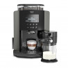 Καφετιέρα Krups Arabica Latte EA819E10, 1450W, 15 bar, 1.7 l, LCD, 5 προγράμματα, 3 λειτουργίες, 3 ρυθμίσεις θερμοκρασίας και αρώματος, Milk Comfort / One Touch Cappuccino, Μαύρο
