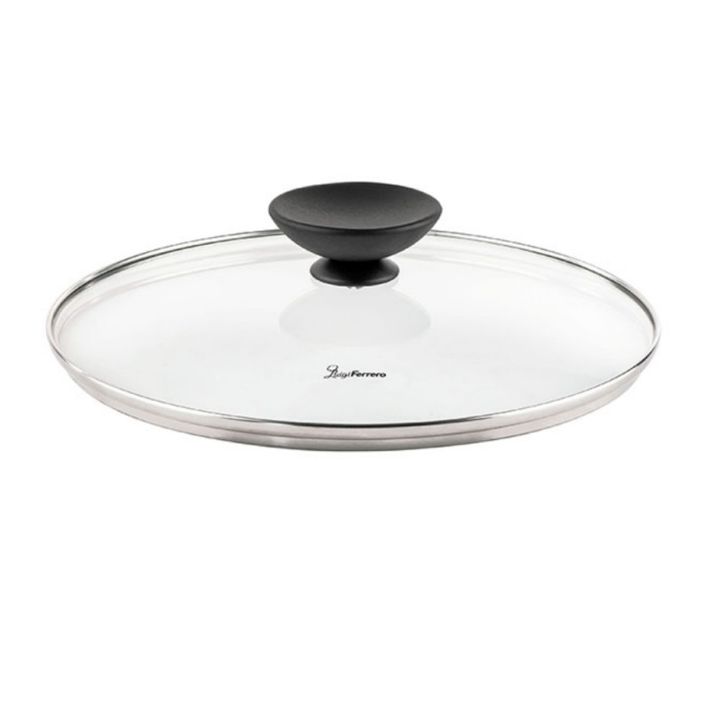 Κατσαρόλα Luigi Ferrero Prima FR-2444, 24x11 cm, 4,5 l, Αντικολλητική επίστρωση με μαρμάρινο εφέ, Γυάλινο καπάκι με τρύπα ατμού, Επαγωγή, Σκούρο μπλε