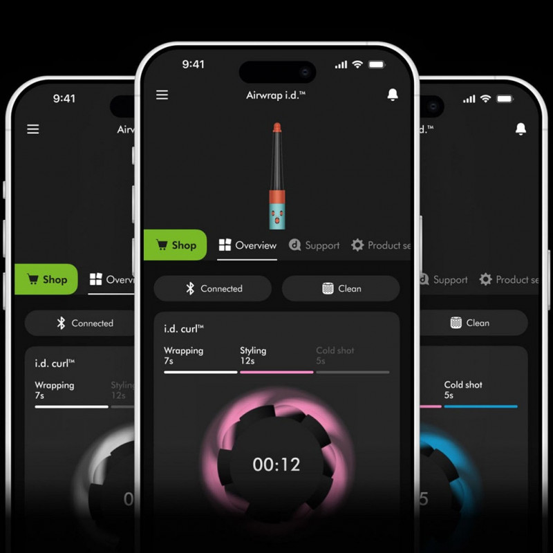 Στριφτήρας μαλλιών Dyson 601848-01 HS08 Airwrap i.d.™ Straight + Wavy T1/T2 CePk/RoseGold, 1300W, 13.5 l/s, Αυτόματο μπούκωμα, ιονισμός, 3 ταχύτητες, 3 θερμοκρασίες, Bluetooth, Rose Gold