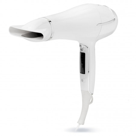 Πιστολάκι μαλλιών Silk'n HD1PEU001 με ιονική ισχύ, 2200W, 6 ταχύτητες, 8 ρυθμίσεις θερμοκρασίας, κεραμική τεχνολογία θερμότητας, 110 km/h, διαχύτης+συμπυκνωτής, λευκό