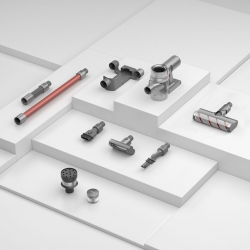 Σκούπα όρθιας τοποθέτησης Dreame V11 VVN6, 450W, 150AW, 25000Pa, 125000 rpm, 90 λεπτά, OLED, HEPA, Ενδείξεις, Γκρι/κόκκινο