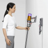 Σκούπα όρθια Dyson V12 Slim Detect Absolute 448884-01, 150AW, 340 ml, 60 λεπτά αυτονομία, 3 λειτουργίες, Ένδειξη δεδομένων σε πραγματικό χρόνο, Αισθητήρας σκόνης, Φωτισμός, Νικέλιο/κίτρινο