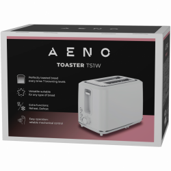 Electric Toaster, white, 220-240V, 50-60Hz, 920-1080W, 2 slots, 3 modes, 7 browning levels