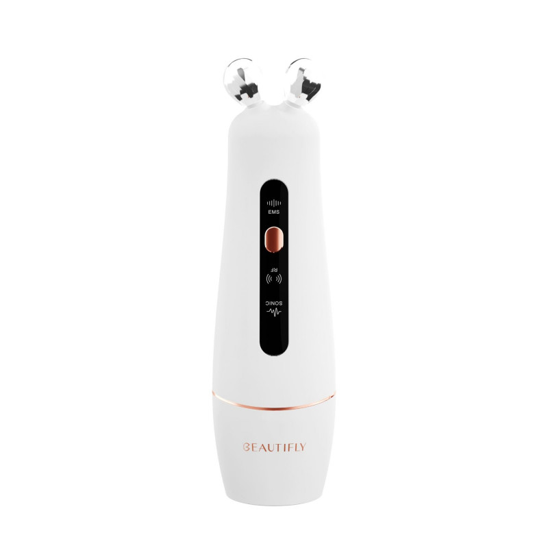 Beautifly B-Booster PRO RF Needle-Free Face Lift Massager, 40°C, RF 1MHz, EMS, Ultrasound, Ion, Botox effect, Anti-Age, Mesotherapy, IPX5, Λευκό