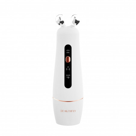 Beautifly B-Booster PRO RF Needle-Free Face Lift Massager, 40°C, RF 1MHz, EMS, Ultrasound, Ion, Botox effect, Anti-Age, Mesotherapy, IPX5, Λευκό