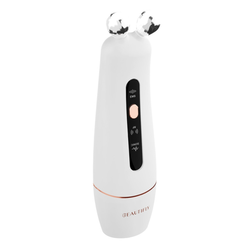 Beautifly B-Booster PRO RF Needle-Free Face Lift Massager, 40°C, RF 1MHz, EMS, Ultrasound, Ion, Botox effect, Anti-Age, Mesotherapy, IPX5, Λευκό