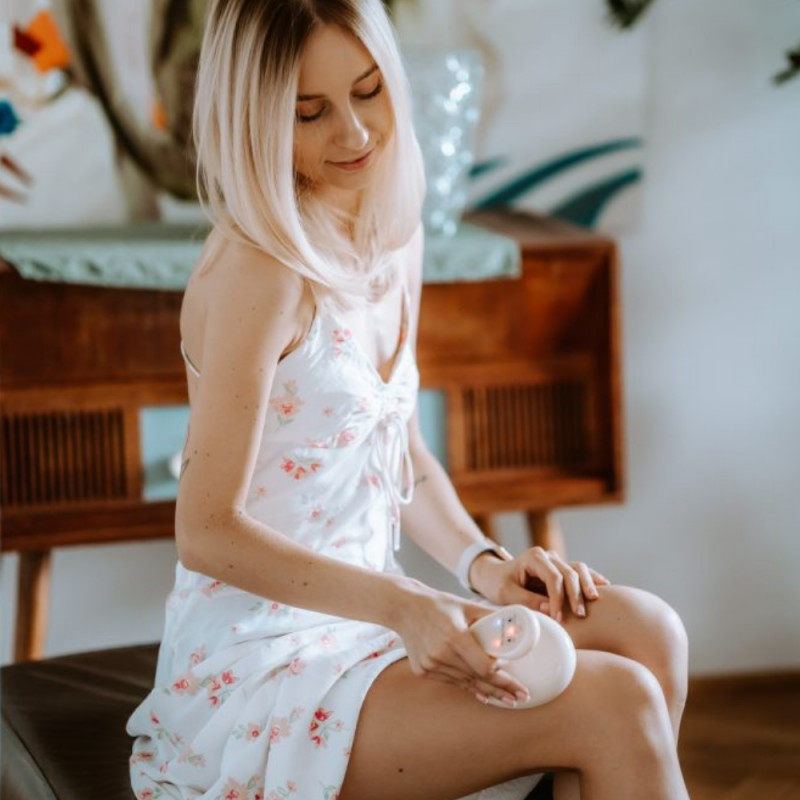 Μασάζ Beautifly B-Modello BODY, 24W, 6 επίπεδα θερμικής θεραπείας, κόκκινο φως 50°C, λεμφική αποτοξίνωση, δερματικό μασάζ, ασύρματο, λευκό