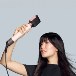 Σγουράκι μαλλιών Dyson Airwrap HS09 Co-anda 2x 598757-01, 1700W, 15.2 l/s, 6 σε 1, Αυτόματο μπούκωμα, Bluetooth, 4 θερμοκρασίες, 3 ταχύτητες, Έξυπνος έλεγχος θερμοκρασίας, Κεραμικό ροζ/ροζ χρυσό