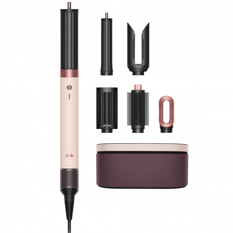 Σγουράκι μαλλιών Dyson Airwrap HS09 Co-anda 2x 598757-01, 1700W, 15.2 l/s, 6 σε 1, Αυτόματο μπούκωμα, Bluetooth, 4 θερμοκρασίες, 3 ταχύτητες, Έξυπνος έλεγχος θερμοκρασίας, Κεραμικό ροζ/ροζ χρυσό