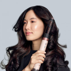 Σγουράκι μαλλιών Dyson Airwrap HS09 Co-anda 2x 598757-01, 1700W, 15.2 l/s, 6 σε 1, Αυτόματο μπούκωμα, Bluetooth, 4 θερμοκρασίες, 3 ταχύτητες, Έξυπνος έλεγχος θερμοκρασίας, Κεραμικό ροζ/ροζ χρυσό