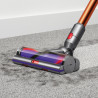 Κάθετη ηλεκτρική σκούπα Dyson Cyclone V10 Absolute 448883-01, 150AW, 125.000 σ.α.λ., 0,77 l, 60 λεπτά, 3 λειτουργίες, 2 Tier Cyclone™, HEPA, Αθόρυβη, Υγιεινή εκκένωση, Χωρίς μπλέξιμο, Νικέλιο/πορτοκαλί