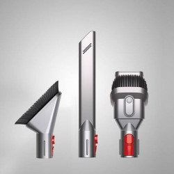 Κάθετη ηλεκτρική σκούπα Dyson Cyclone V10 Absolute 448883-01, 150AW, 125.000 σ.α.λ., 0,77 l, 60 λεπτά, 3 λειτουργίες, 2 Tier Cyclone™, HEPA, Αθόρυβη, Υγιεινή εκκένωση, Χωρίς μπλέξιμο, Νικέλιο/πορτοκαλί