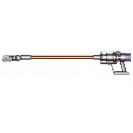 Κάθετη ηλεκτρική σκούπα Dyson Cyclone V10 Absolute 448883-01, 150AW, 125.000 σ.α.λ., 0,77 l, 60 λεπτά, 3 λειτουργίες, 2 Tier Cyclone™, HEPA, Αθόρυβη, Υγιεινή εκκένωση, Χωρίς μπλέξιμο, Νικέλιο/πορτοκαλί