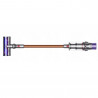 Κάθετη ηλεκτρική σκούπα Dyson Cyclone V10 Absolute 448883-01, 150AW, 125.000 σ.α.λ., 0,77 l, 60 λεπτά, 3 λειτουργίες, 2 Tier Cyclone™, HEPA, Αθόρυβη, Υγιεινή εκκένωση, Χωρίς μπλέξιμο, Νικέλιο/πορτοκαλί