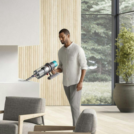 Σκούπα όρθια Dyson Gen5detect 446989-01, 280AW, 135000 rpm, 0.75l, 70 λεπτά, 3 λειτουργίες, LCD με δεδομένα σε πραγματικό χρόνο, αισθητήρας σωματιδίων, φωτισμός, HEPA, νικέλιο/μωβ