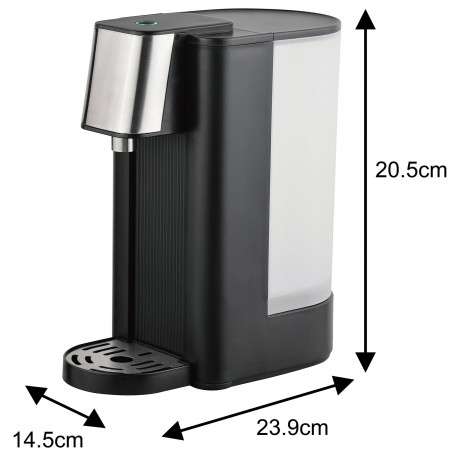 Διανομέας ζεστού νερού Klausberg KB 7877, 2600W, 2.5l, 95°C, 400-500ml/min, ένδειξη στάθμης νερού, CE, RoHS, Μαύρο