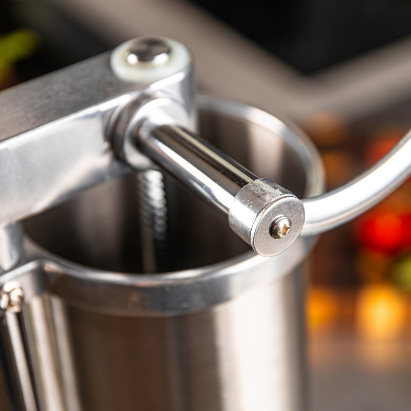 Μηχανή πλήρωσης λουκάνικων Klausberg KB 7927, 5 Kg, χειροκίνητη, 14-35mm, 6 χωνιά, Inox