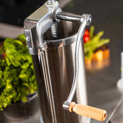 Μηχανή πλήρωσης λουκάνικων Klausberg KB 7927, 5 Kg, χειροκίνητη, 14-35mm, 6 χωνιά, Inox