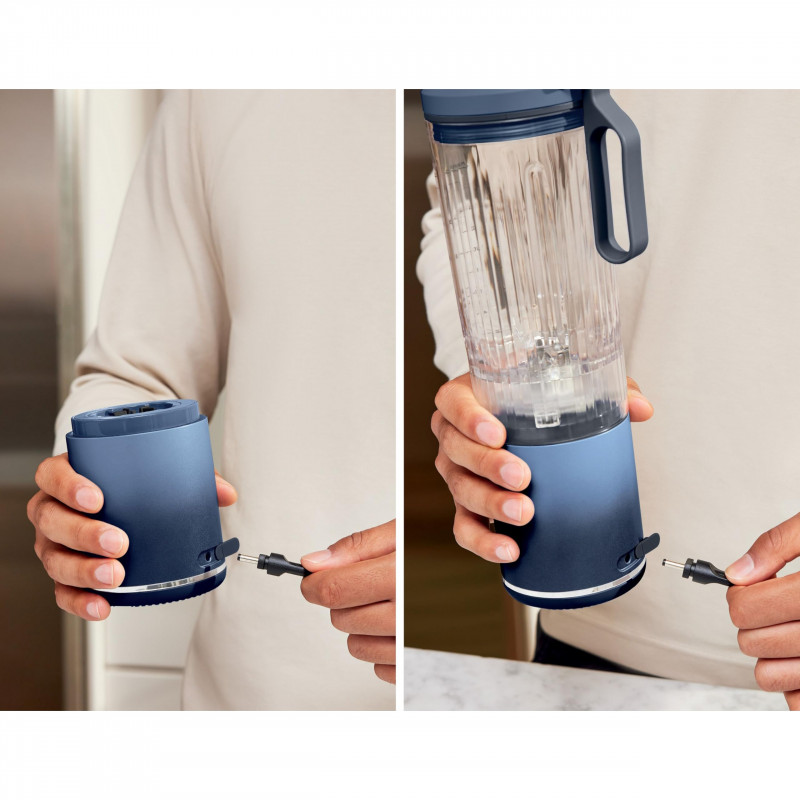 Φορητός μπλέντερ Ninja Blast Max BC251EUNV, 14,4 W, 11,1 V, 570 ml, 19.000 σ.α.λ., Θρυμματισμός πάγου, Έως 25 κύκλοι, Χωρίς BPA, Μπλε