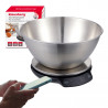 Ζυγαριά κουζίνας με μπολ Klausberg KB 7939, 5 Kg, Bluetooth, Mobile app, LED, Tare, Υγρά, 4 διατροφικές τιμές, Inox