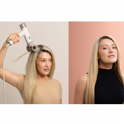 Στεγνωτήρας μαλλιών Shark HD334EU, 1700W, Διαχυτής, 3 λειτουργίες, 3 εξαρτήματα, Προστασία από θερμική βλάβη, 110°C, Ιονιστής, Λευκό