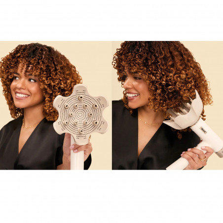 Στεγνωτήρας μαλλιών Shark HD334EU, 1700W, Διαχυτής, 3 λειτουργίες, 3 εξαρτήματα, Προστασία από θερμική βλάβη, 110°C, Ιονιστής, Λευκό