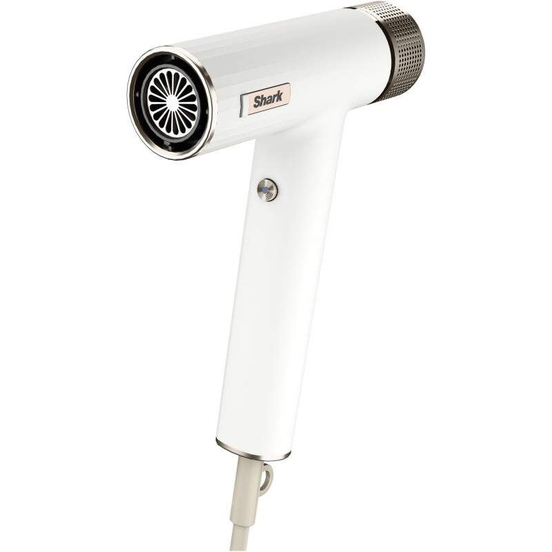 Στεγνωτήρας μαλλιών Shark HD334EU, 1700W, Διαχυτής, 3 λειτουργίες, 3 εξαρτήματα, Προστασία από θερμική βλάβη, 110°C, Ιονιστής, Λευκό