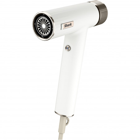 Στεγνωτήρας μαλλιών Shark HD334EU, 1700W, Διαχυτής, 3 λειτουργίες, 3 εξαρτήματα, Προστασία από θερμική βλάβη, 110°C, Ιονιστής, Λευκό