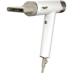 Στεγνωτήρας μαλλιών Shark HD334EU, 1700W, Διαχυτής, 3 λειτουργίες, 3 εξαρτήματα, Προστασία από θερμική βλάβη, 110°C, Ιονιστής, Λευκό