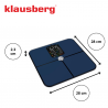 Ψηφιακή ζυγαριά Klausberg KB 7940, 180 Kg, BIA, LCD, Bluetooth, 12 ενδείξεις, γυαλί, σκούρο μπλε