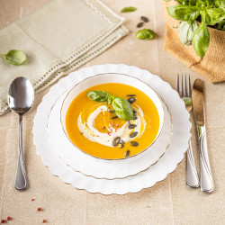 Kinghoff KH 1921 σερβίτσιο δείπνου, 18 τεμάχια, Για 6 άτομα, Οπαλ γυαλί, Λευκό/Σπαντέξ