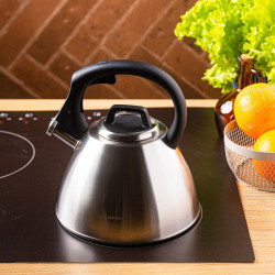 Σφυρίζοντας βραστήρας Klausberg KB 7951, 2.5 l, Ανοξείδωτο ατσάλι, Θερμομονωμένη λαβή, Επαγωγή, Ματ όνυχα