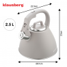 Σφυρίζοντας βραστήρας Klausberg KB 7953, 2.5 l, Ανοξείδωτο, Θερμομονωμένη λαβή, Επαγωγή, Μπεζ