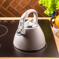 Σφυρίζοντας βραστήρας Klausberg KB 7953, 2.5 l, Ανοξείδωτο, Θερμομονωμένη λαβή, Επαγωγή, Μπεζ