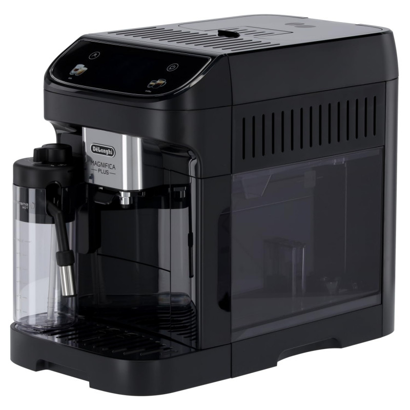 Καφετιέρα DeLonghi Magnifica PLUS ECAM 320.60.B, 1450W, 15 bar, 1.8l, 15 προγράμματα, 13 επίπεδα άλεσης, οθόνη αφής TFT, LatteCrema Hot, επιλογή κόκκων καφέ, Μαύρο