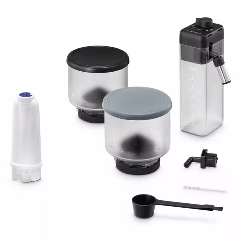 Μηχανή Espresso DeLonghi Rivelia Pebble Grey EXAM440.55.G, 1450W, 19 bar, 1.4l, οθόνη αφής TFT, Twin Shot, Bean Adapt, 17 ποτά, Stone Grey