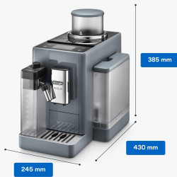 Μηχανή Espresso DeLonghi Rivelia Pebble Grey EXAM440.55.G, 1450W, 19 bar, 1.4l, οθόνη αφής TFT, Twin Shot, Bean Adapt, 17 ποτά, Stone Grey