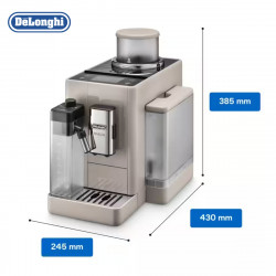 Μηχανή Espresso DeLonghi Rivelia Sand Beige EXAM440.55.BG, 1450W, 19 bar, 1.4l, οθόνη αφής TFT, Twin Shot, Bean Adapt, LatteCrema Hot, 17 ποτά, Μπεζ