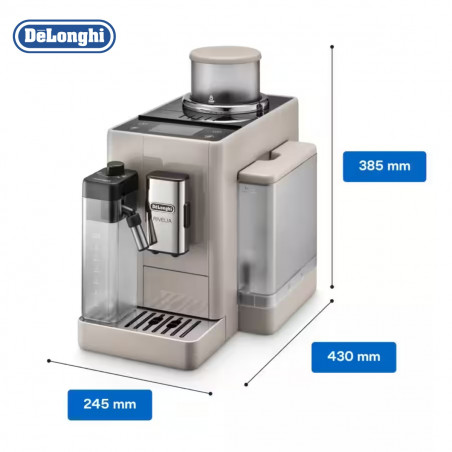 Μηχανή Espresso DeLonghi Rivelia Sand Beige EXAM440.55.BG, 1450W, 19 bar, 1.4l, οθόνη αφής TFT, Twin Shot, Bean Adapt, LatteCrema Hot, 17 ποτά, Μπεζ