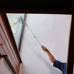 Σφουγγαρίστρα καθαρισμού γυαλιού 2σε1 Joseph Joseph CleanTech 6500014, 36 cm, Πτυσσόμενη λαβή, Γκρι/Κίτρινο